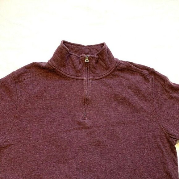 J. Crew Knit Goods Lined Jersey Sweater Pullover 1/4 Zip Cotton Mock Neck L EUC - Picture 4 of 12